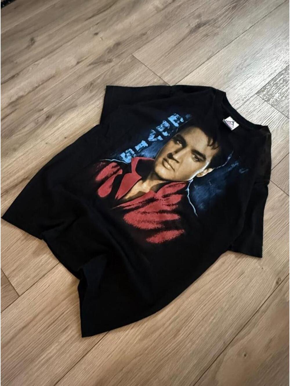 2000s Elvis Presley Black Graphic Tee